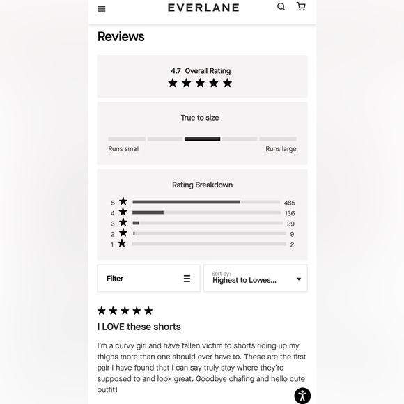 Everlane Cotton Twill Short | Black - Picture 10 of 10